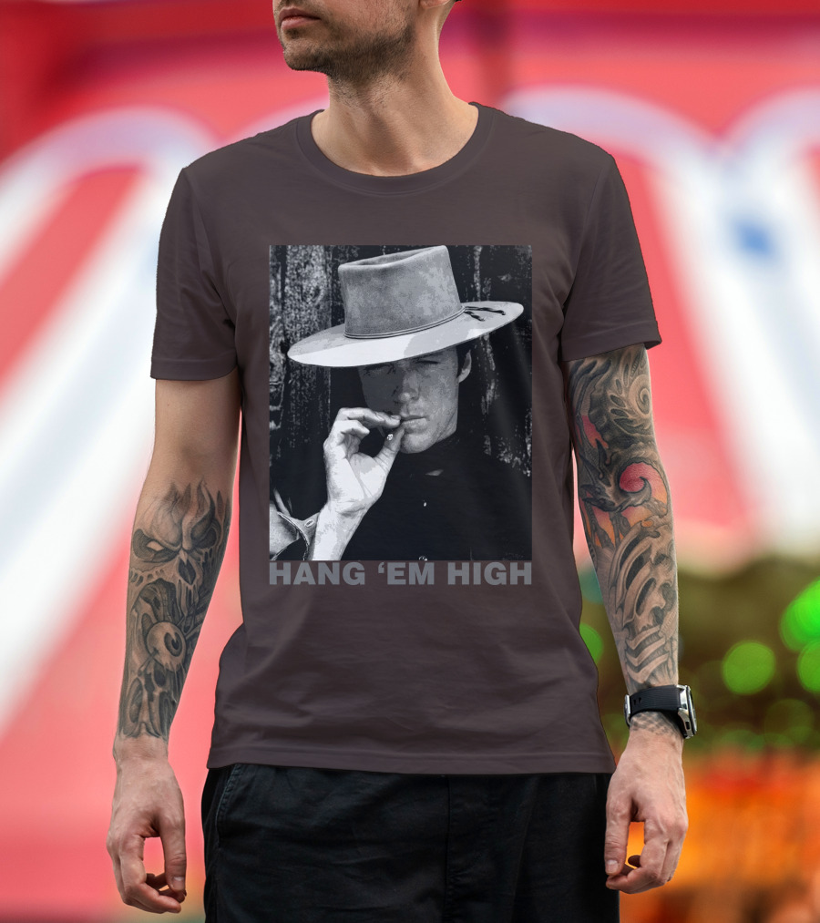 Hang 'Em High Western Style Cowboy Smoking T-Shirt