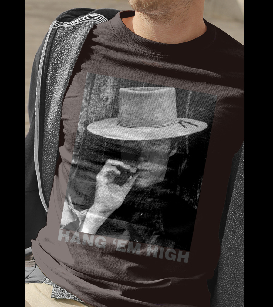Hang 'Em High Western Style Cowboy Smoking T-Shirt