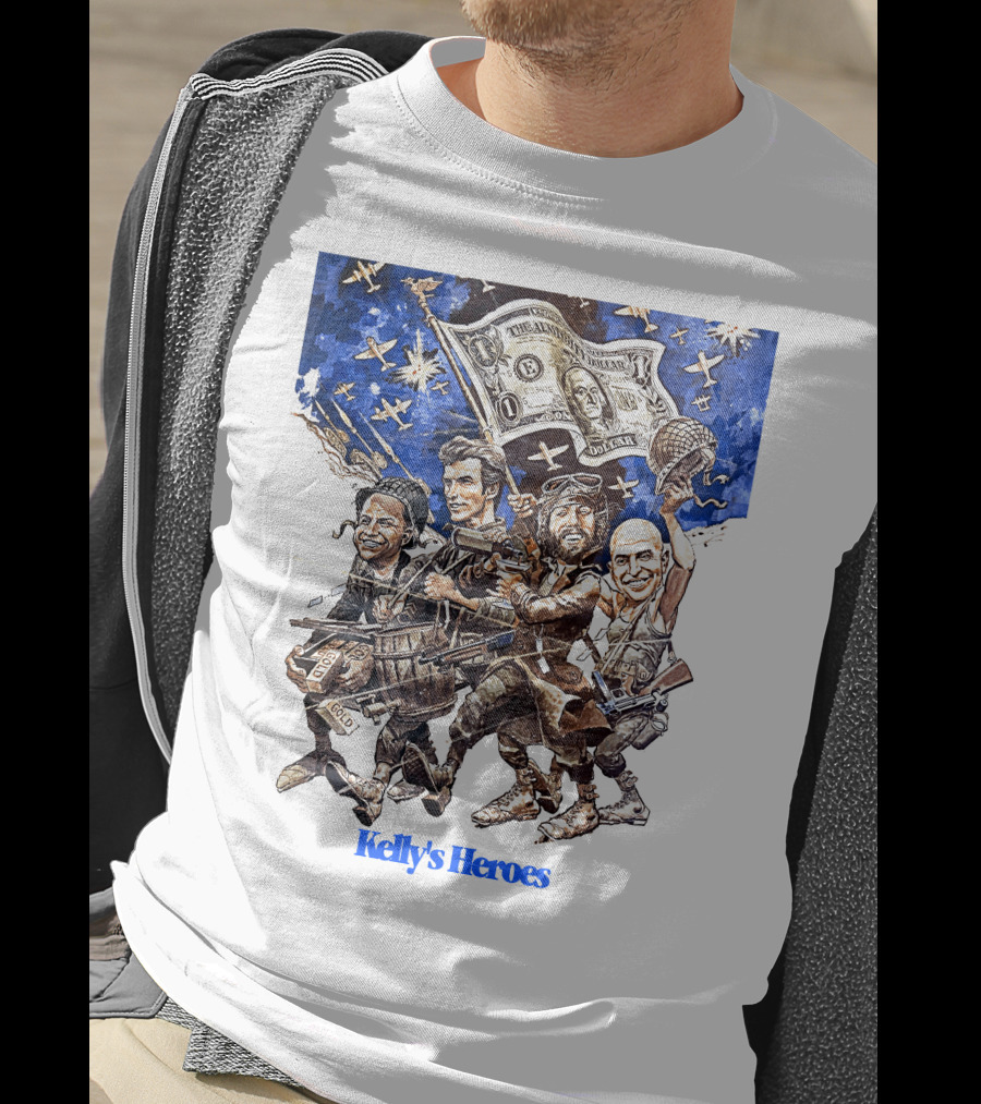Kelly's Heroes War Adventure Dollar Bill Planes Parachute T-Shirt