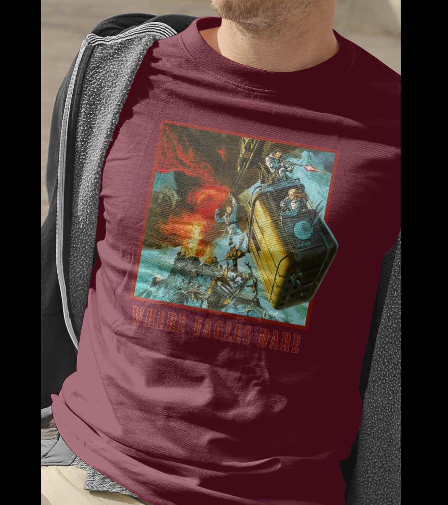 Where Eagles Dare Cable Car Adventure Explosive Action Scene 001 T-Shirt