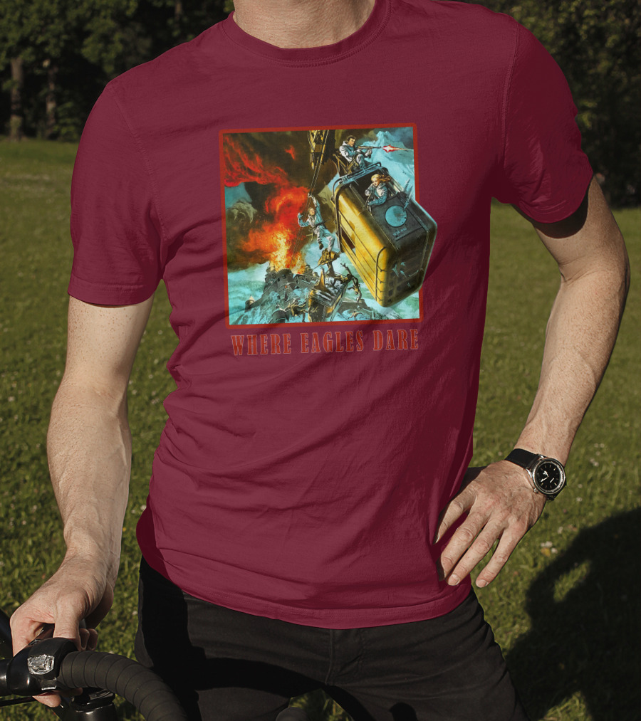Where Eagles Dare Cable Car Adventure Explosive Action Scene 001 T-Shirt
