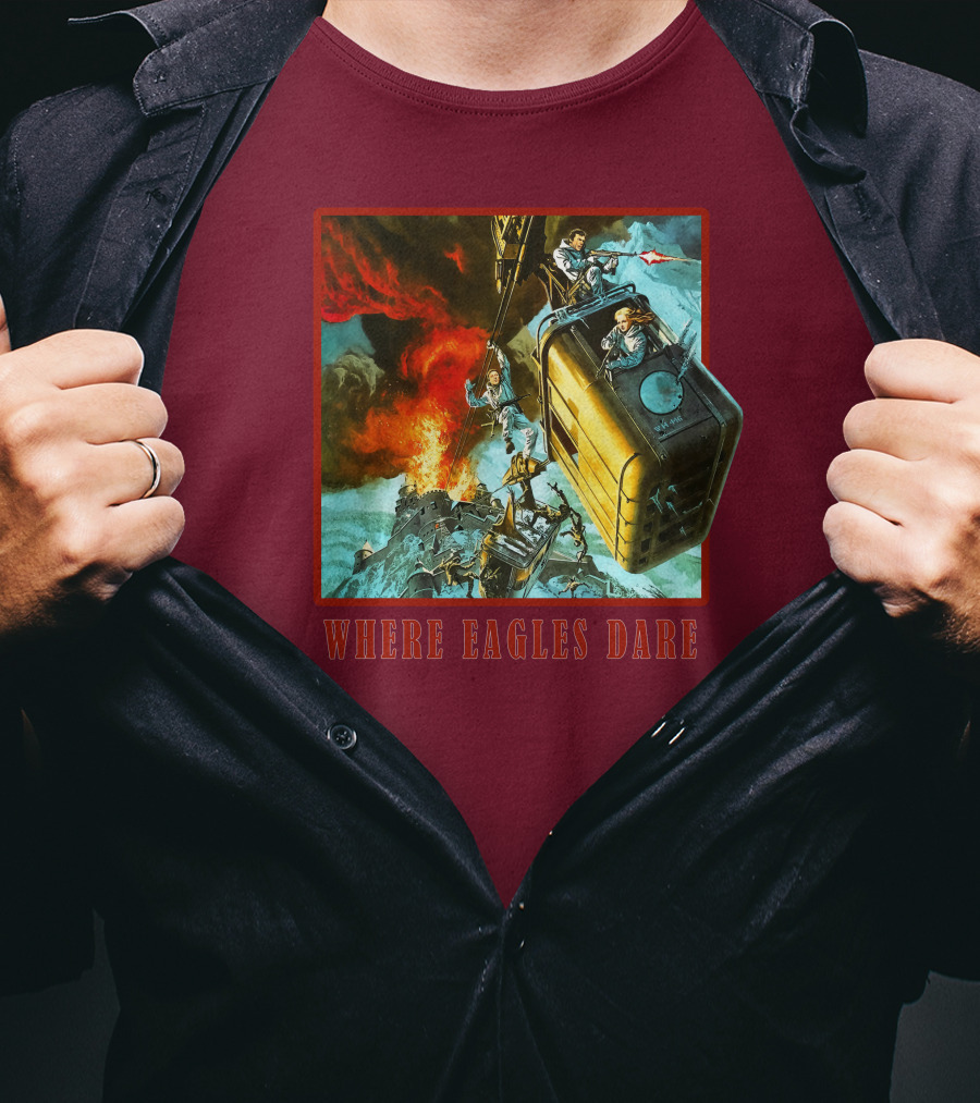 Where Eagles Dare Cable Car Adventure Explosive Action Scene 001 T-Shirt