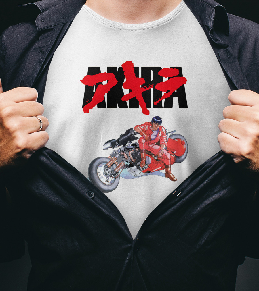 AKIRA Iconic Kaneda And Motorcycle Scene T-Shirt
