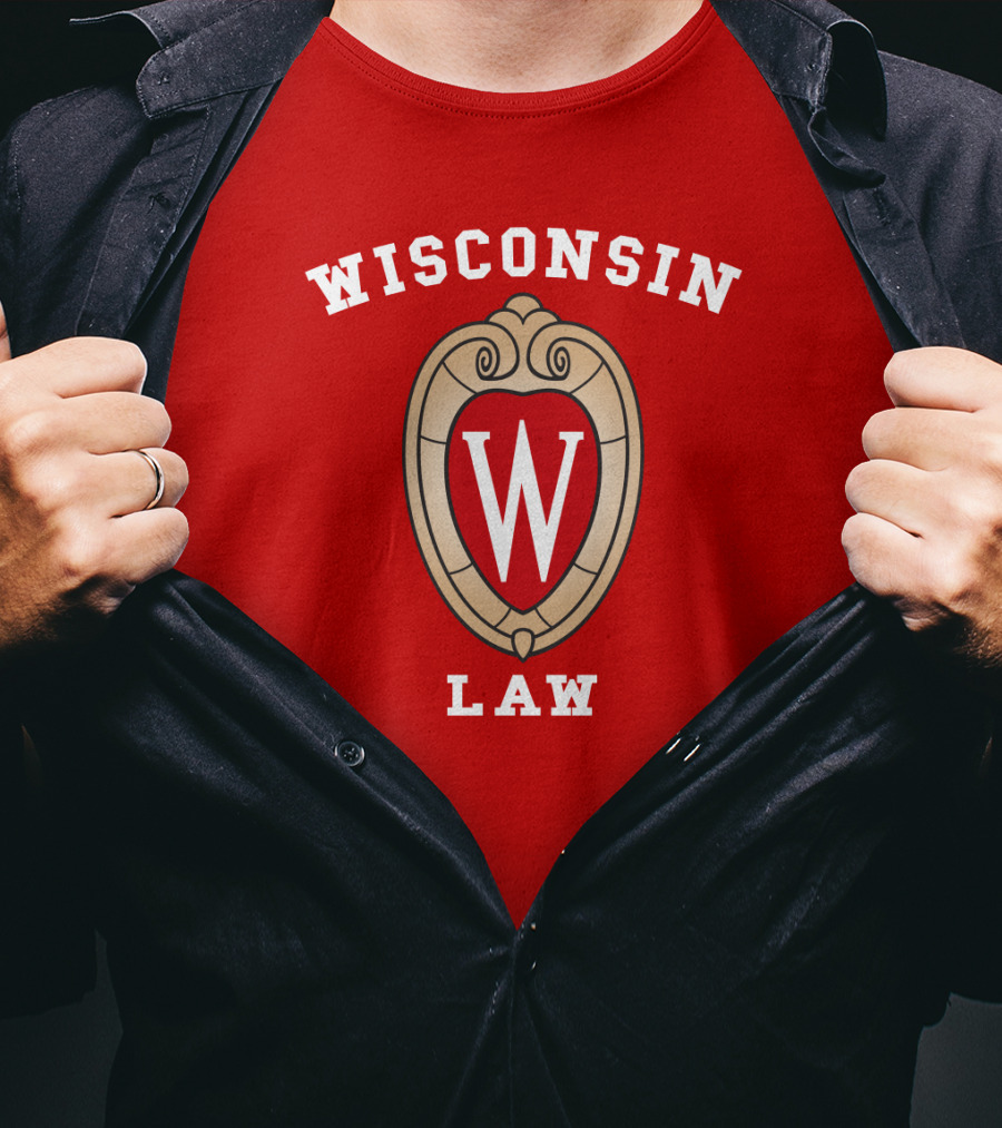 WISCONSIN LAW W Crest Red T-Shirt