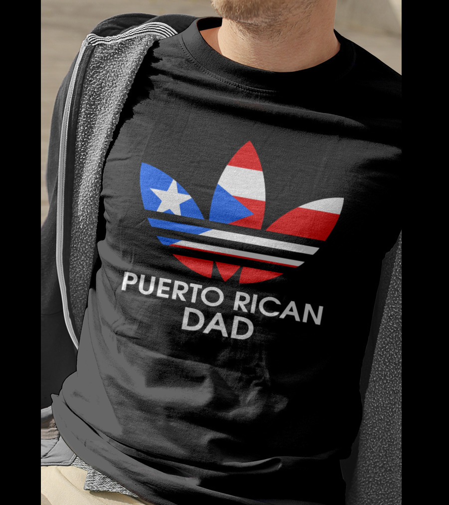 Puerto Rican Dad Flag Trefoil T-Shirt
