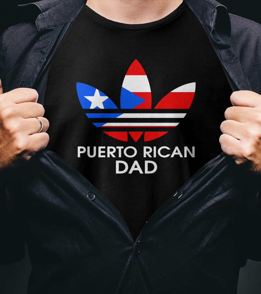Puerto Rican Dad Flag Trefoil T-Shirt