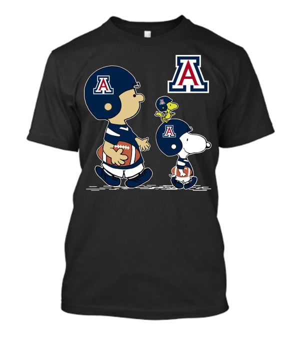 Arizona Wildcats Peanuts Characters Football Helmets T-Shirt