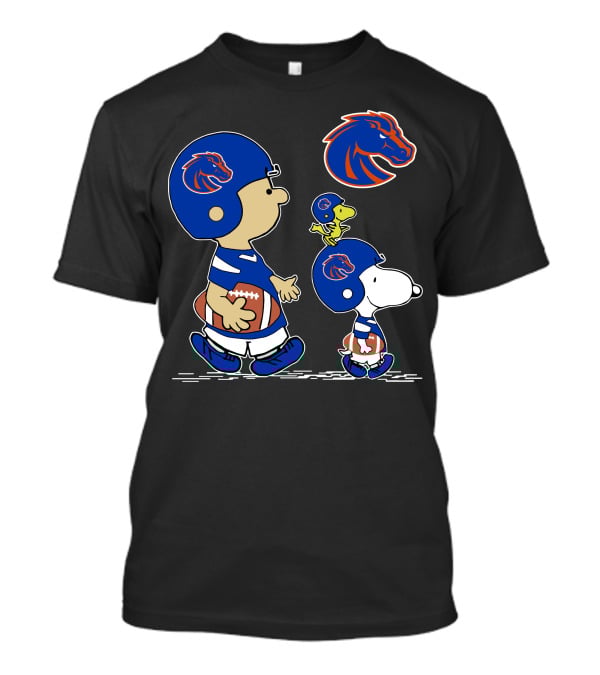 Boise State Broncos Charlie Brown And Snoopy Football Team Spirit T-Shirt