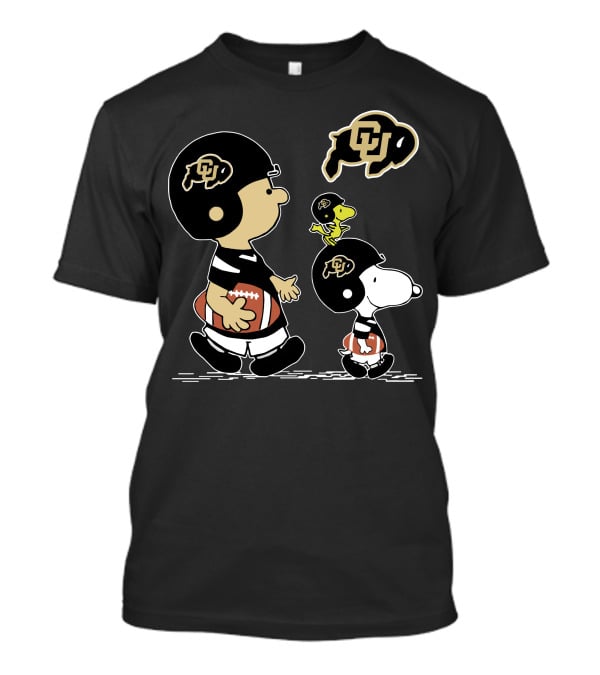 Colorado Buffaloes Charlie Brown Snoopy Football Peanuts Helmet Co T-Shirt