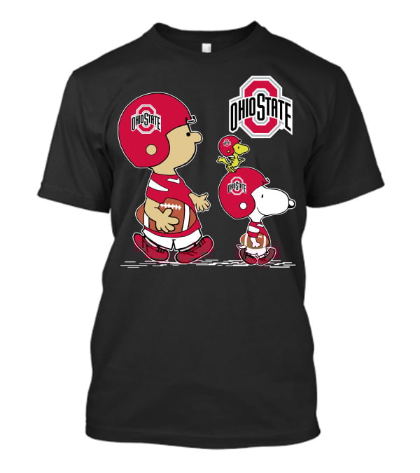 Ohio State Buckeyes Peanuts Characters Football Adventure T-Shirt