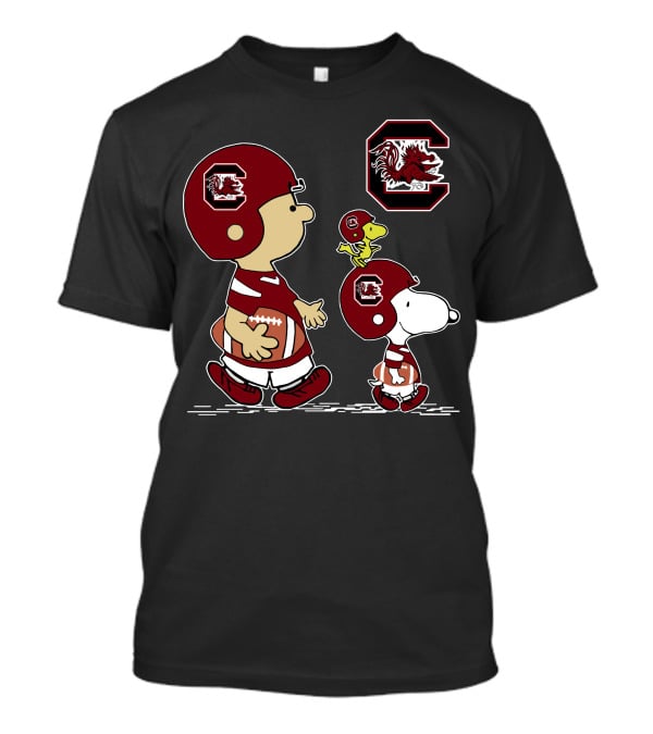 South Carolina Gamecocks Football Peanuts Characters T-Shirt