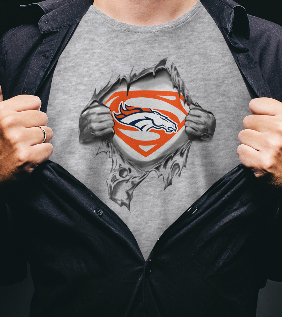 Denver Broncos Superman Logo Reveal T-Shirt