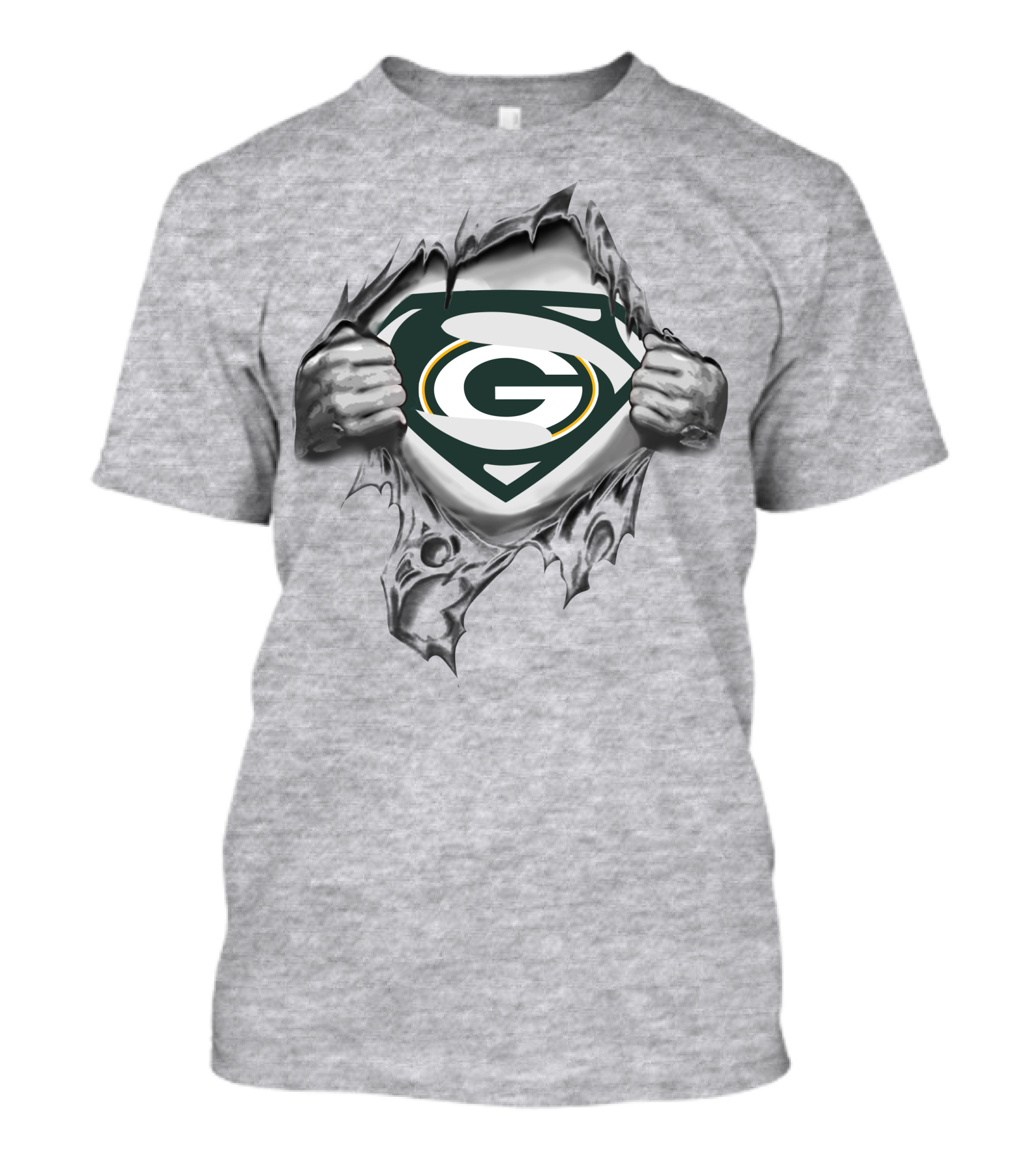 Green Bay Packers Superman Rip Reveal T-Shirt