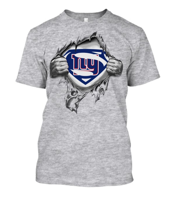 New York Giants Superman Logo Rip T-Shirt