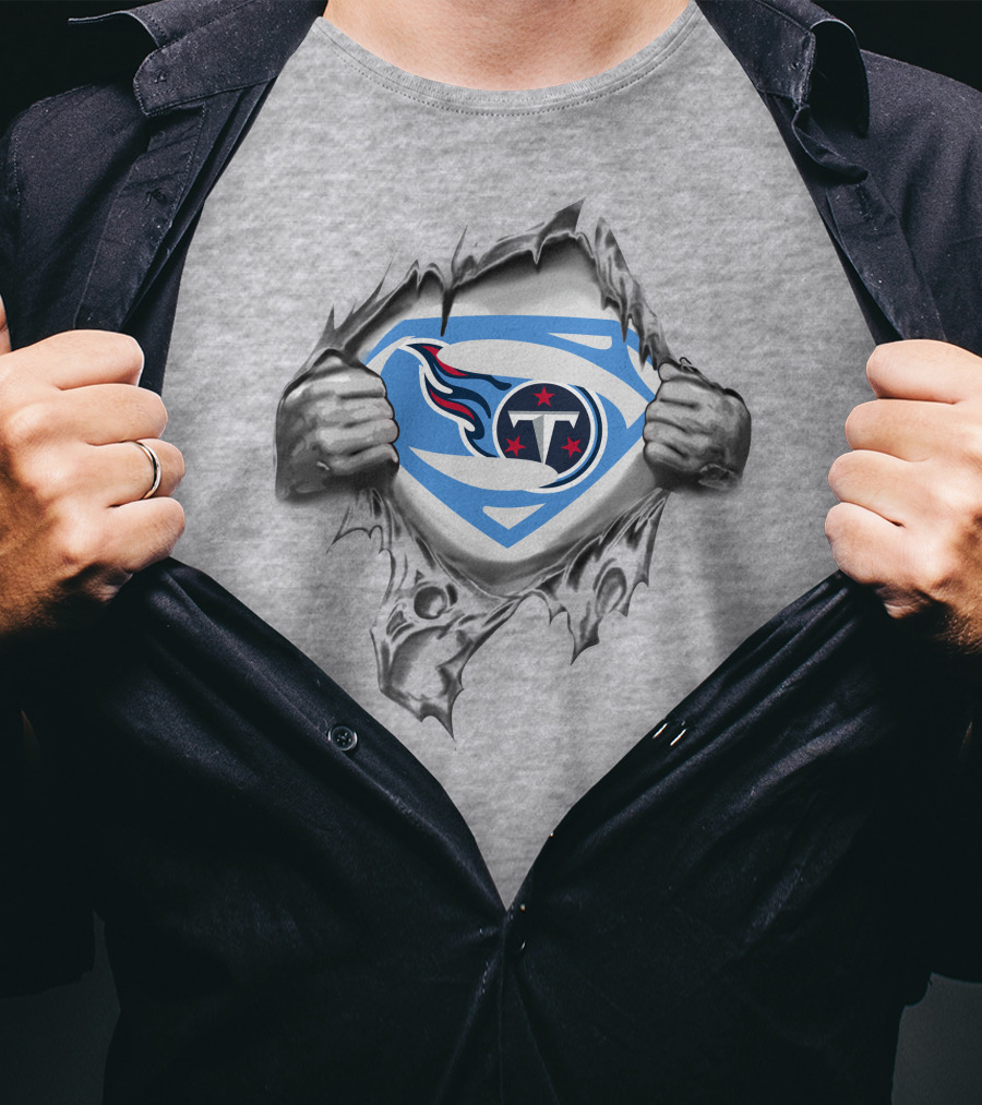 Tennessee Titans Superman Logo NFL Football Fan Rage T-Shirt