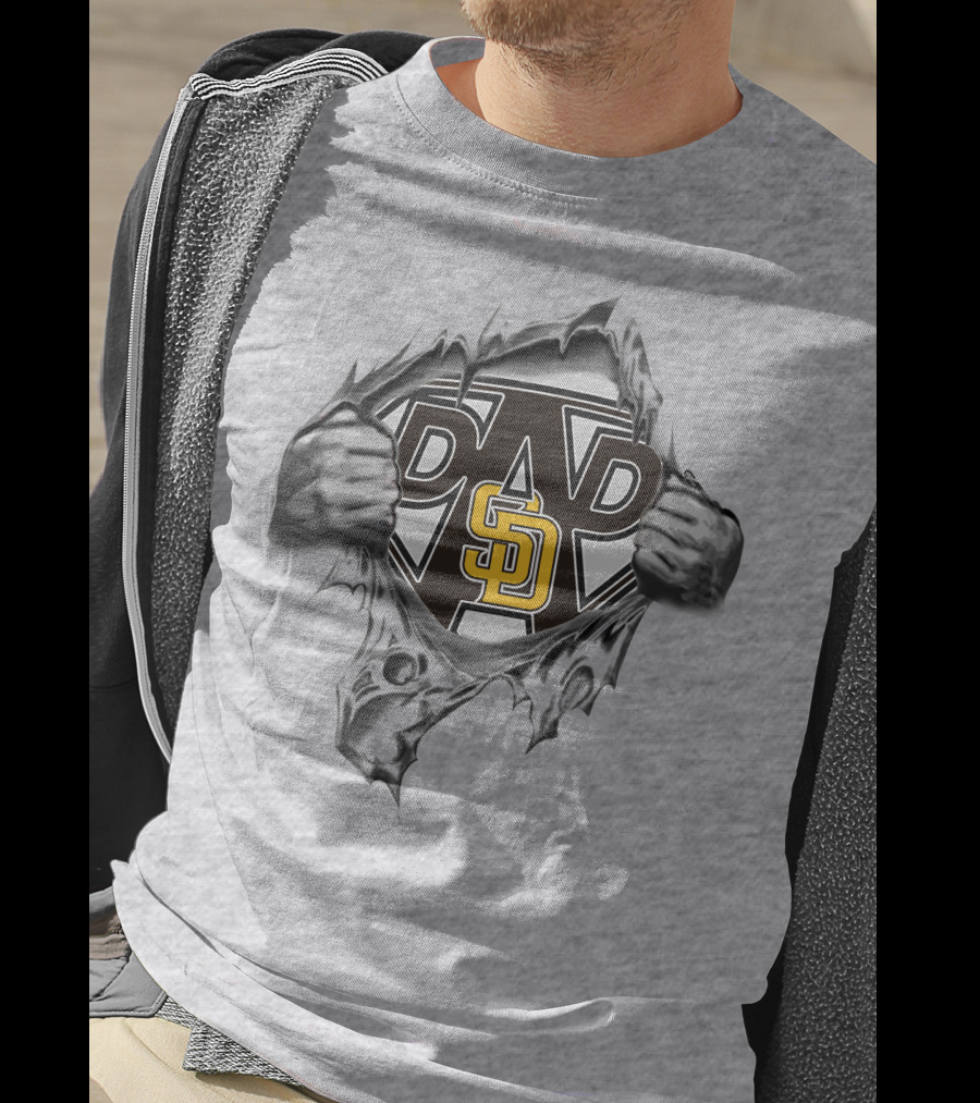 San Diego Padres Super Dad Hero T-Shirt