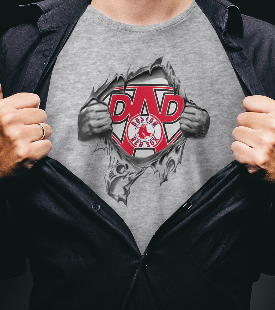 Boston Red Sox Dad Superhero T-Shirt
