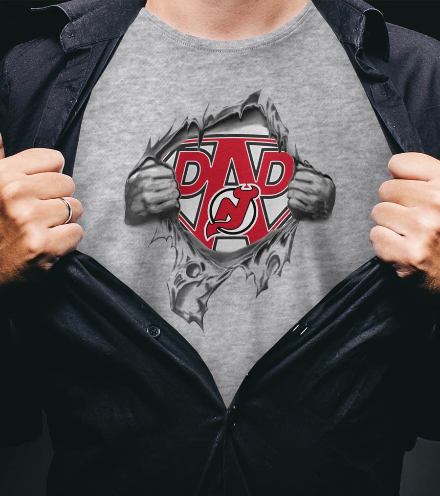 Jersey Devils Dad Logo Super Dad T-Shirt