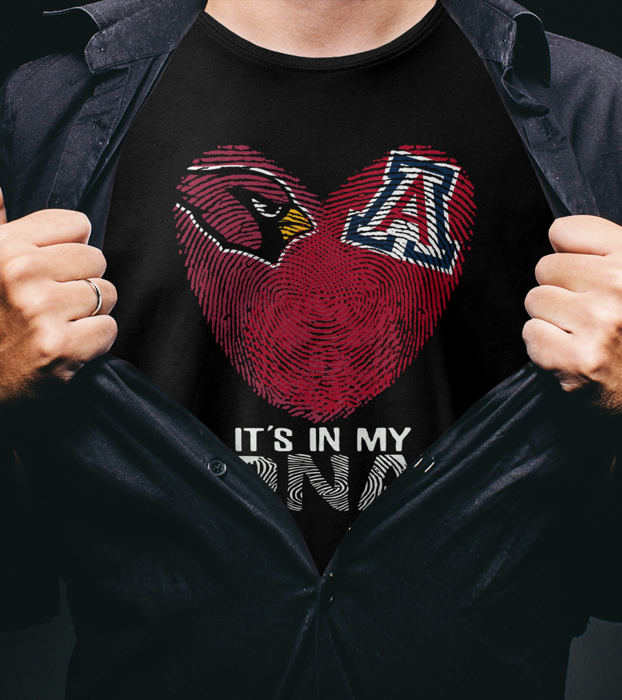 Cardinals Arizona Wildcats Heart It's In My Dna T-Shirt