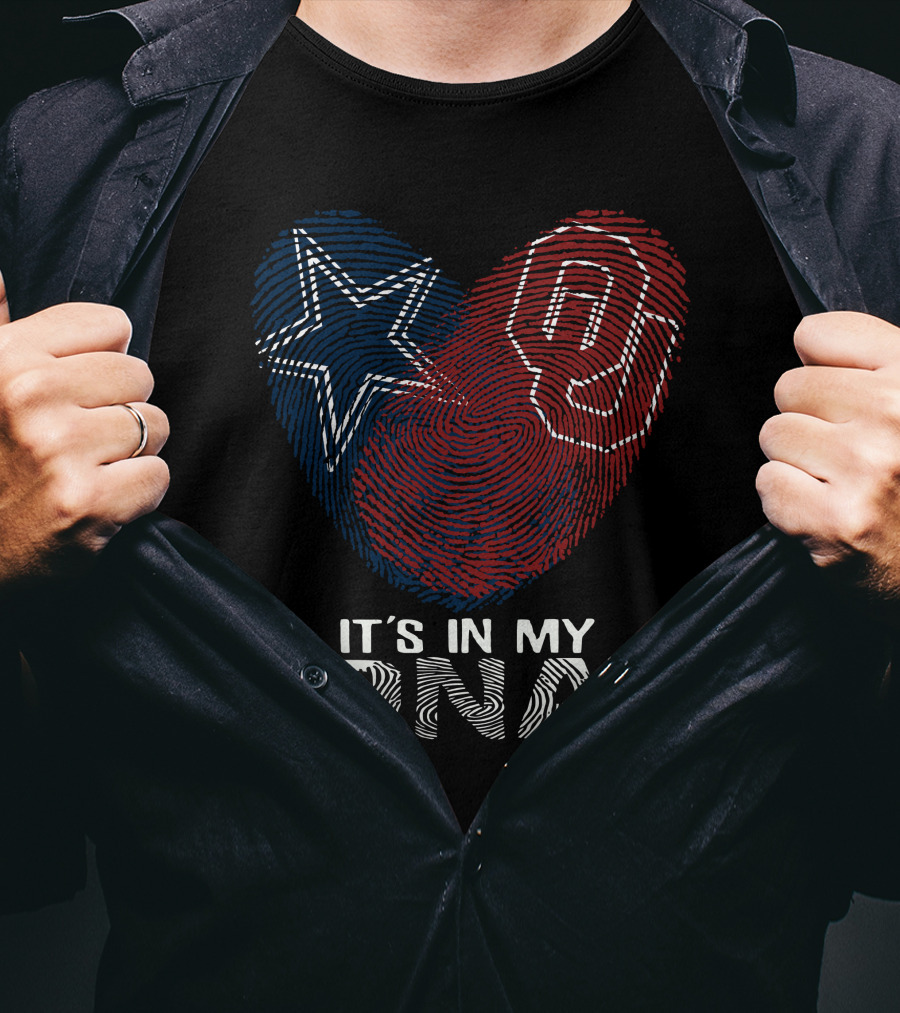 Cowboys Sooners Heartbeat It's In My DNA T-Shirt
