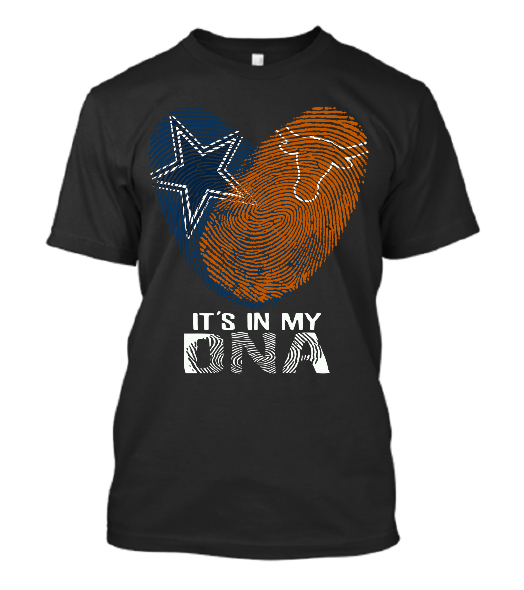 Cowboys Texas Longhorns Fingerprint It's In My DNA T-Shirt