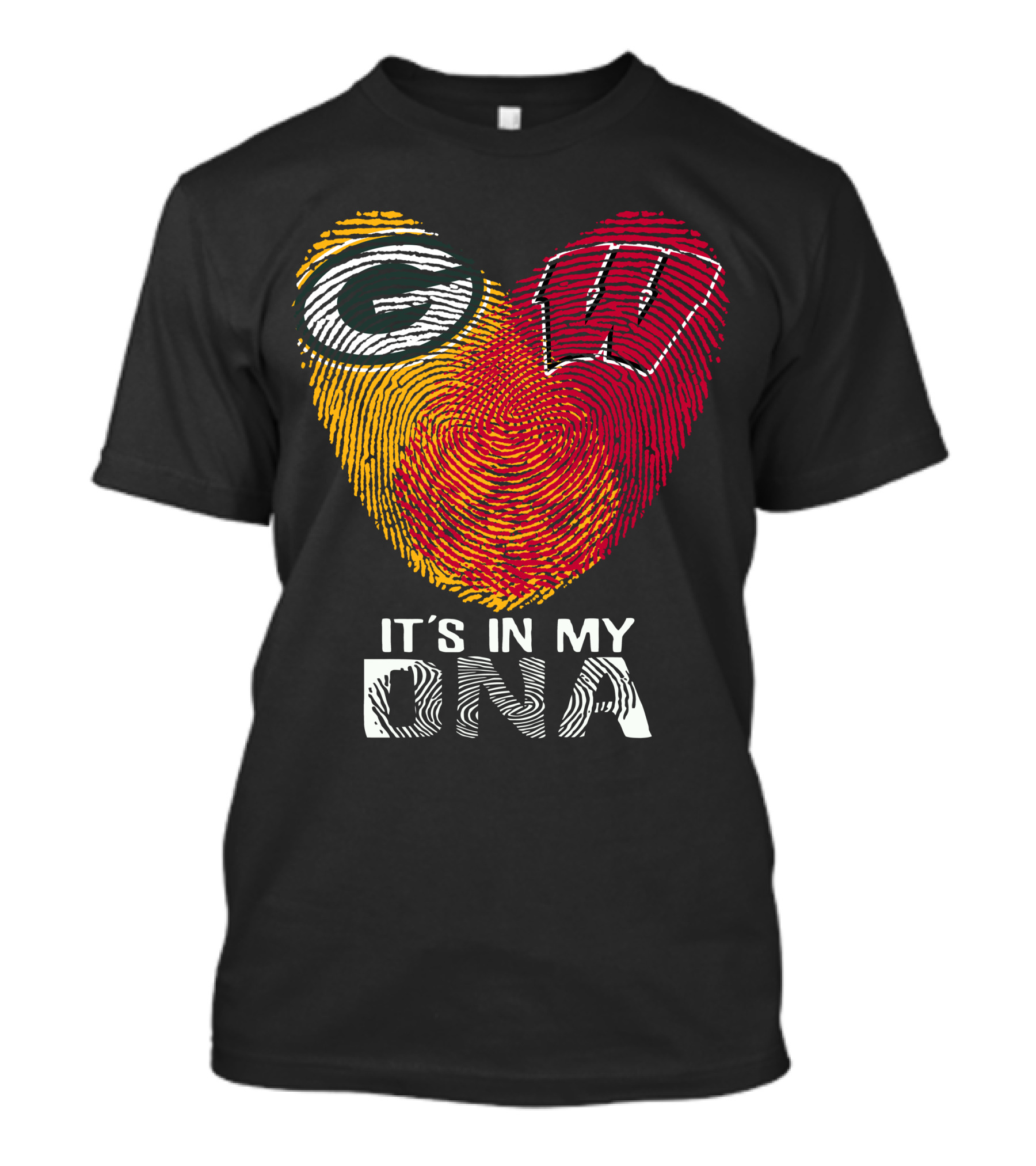 Packers Wisconsin Badgers Fingerprint It's In My DNA T-Shirt