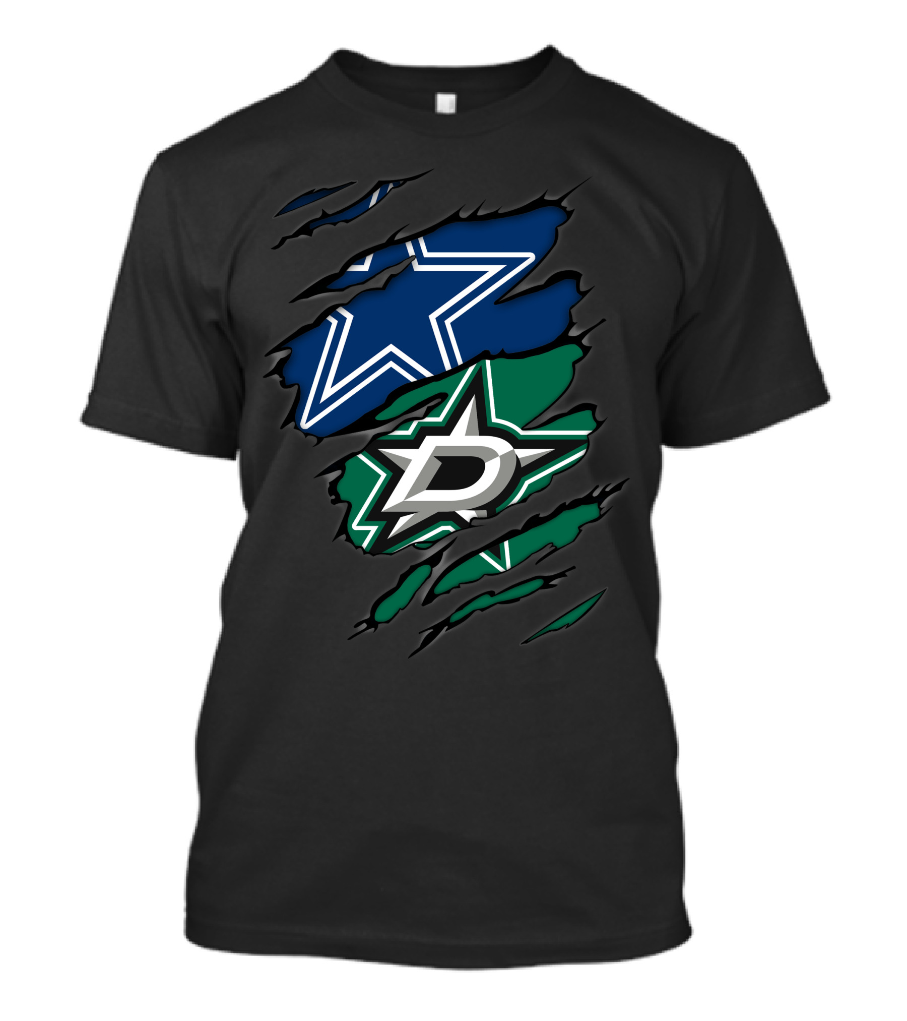 Dallas Cowboys Stars Dual Team Collaboration T-Shirt