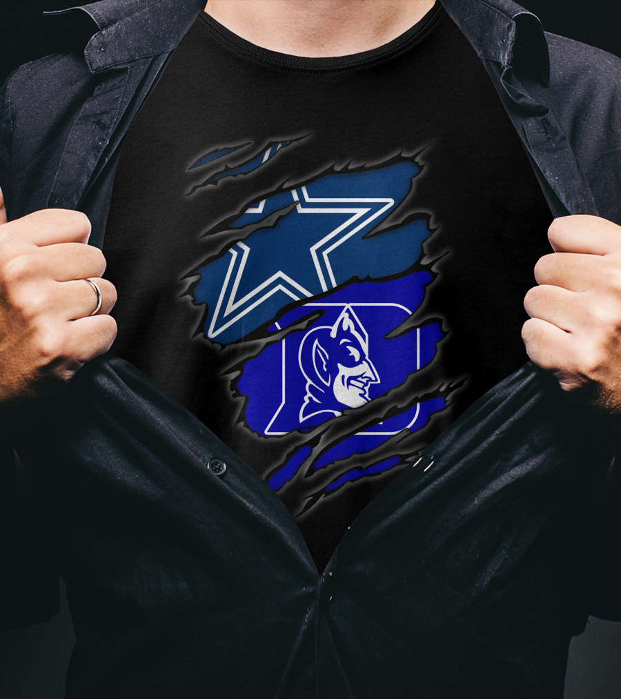 Dallas Cowboys Duke Blue Devils Fan Crossover T-Shirt