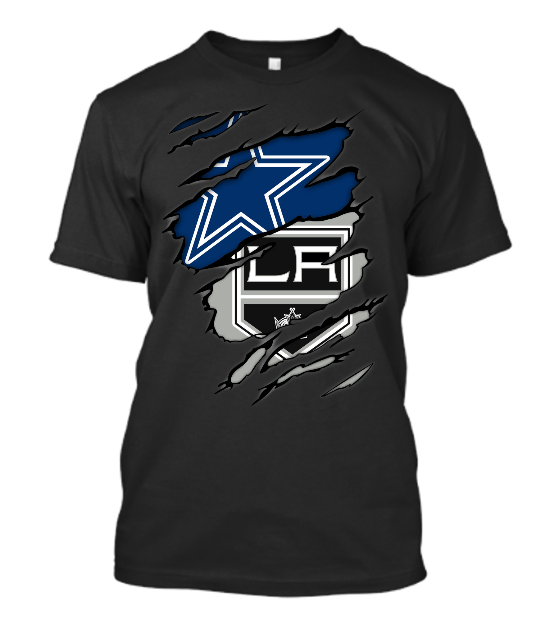 Dallas Cowboys Los Angeles Kings Torn Logo Fusion T-Shirt