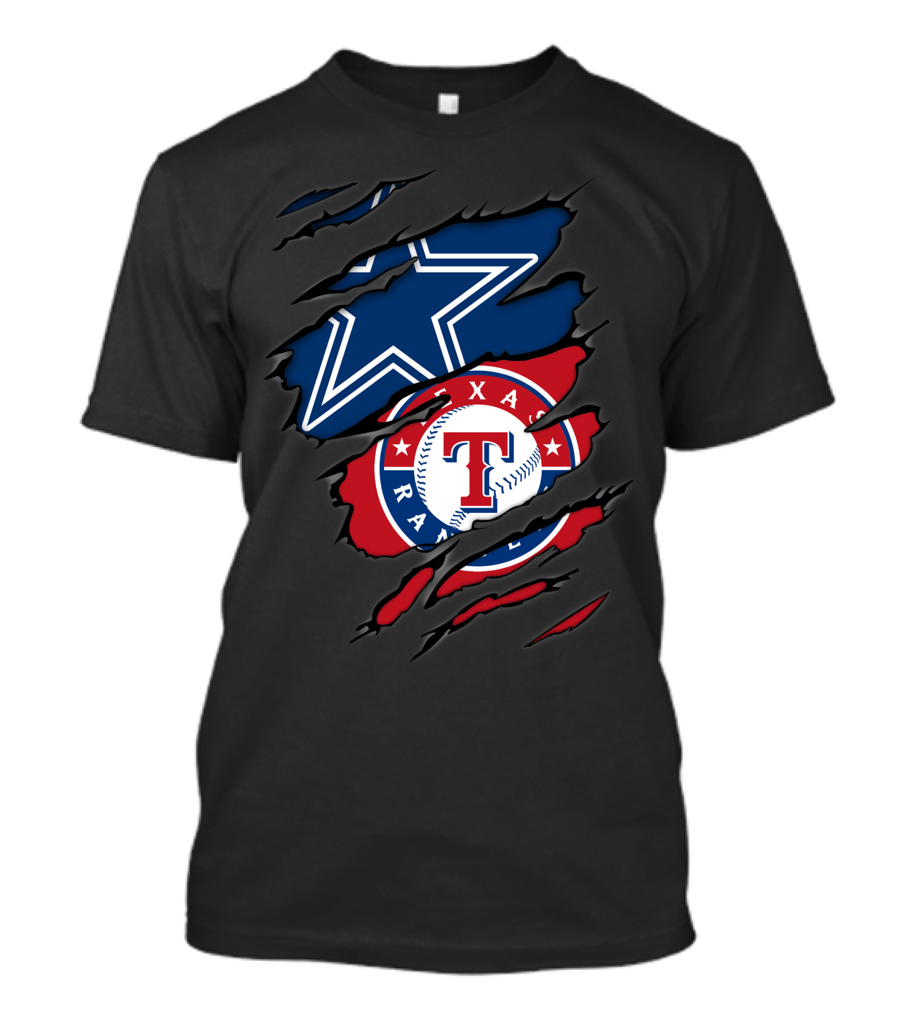 Dallas Cowboys Texas Rangers Logo Fusion T-Shirt