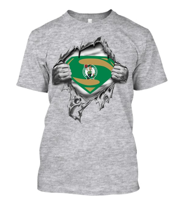 Boston Celtics Superman Logo Tear T-Shirt