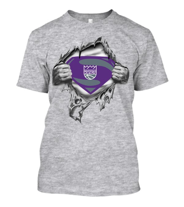 Sacramento Kings Superman Shield Logo Burst T-Shirt