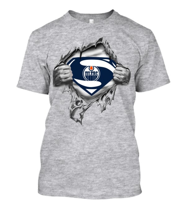 Edmonton Oilers Superman Logo Breakthrough T-Shirt