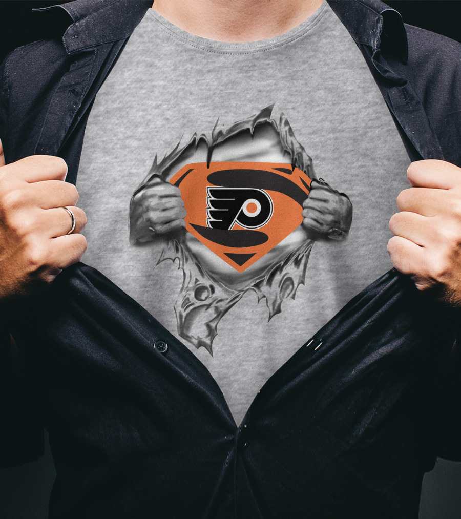 Philadelphia Flyers Superman Logo Burst T-Shirt