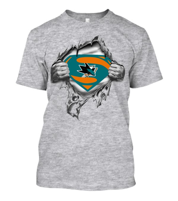 San Jose Sharks Superman Logo Transformation T-Shirt