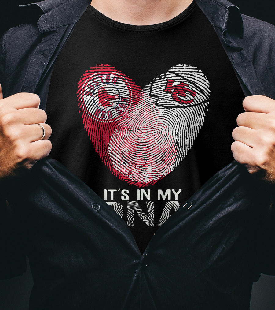 Boston Red Sox Kc Chiefs It's In My Dna T-Shirt