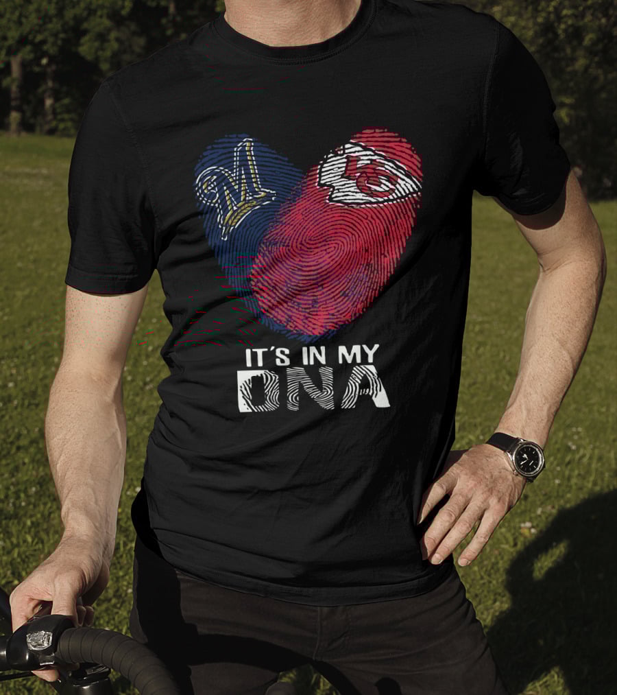 Milwaukee Brewers Kansas City Chiefs It's In My DNA T-Shirt