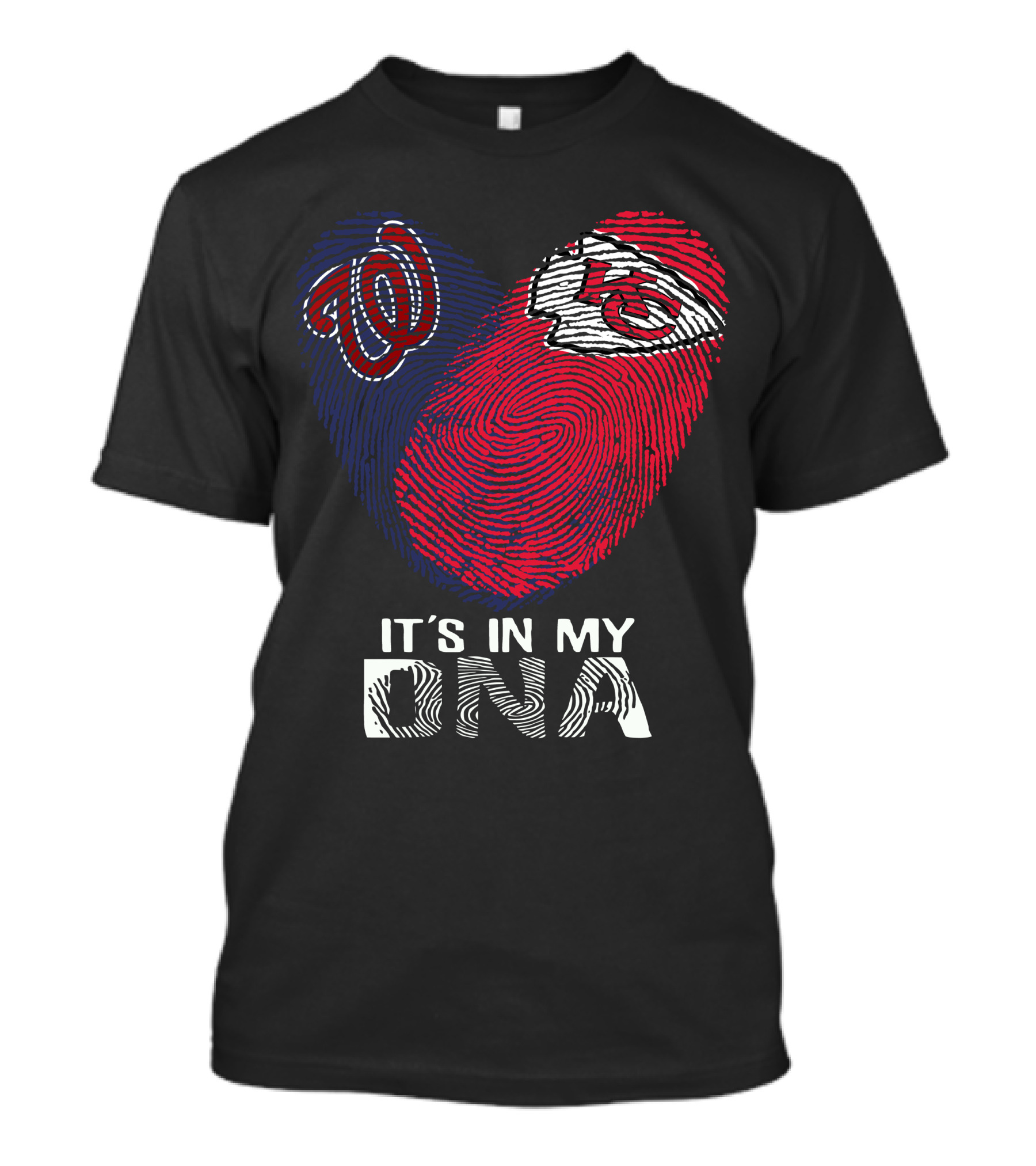 Washington Nationals Chiefs Fingerprint It's In My DNA T-Shirt