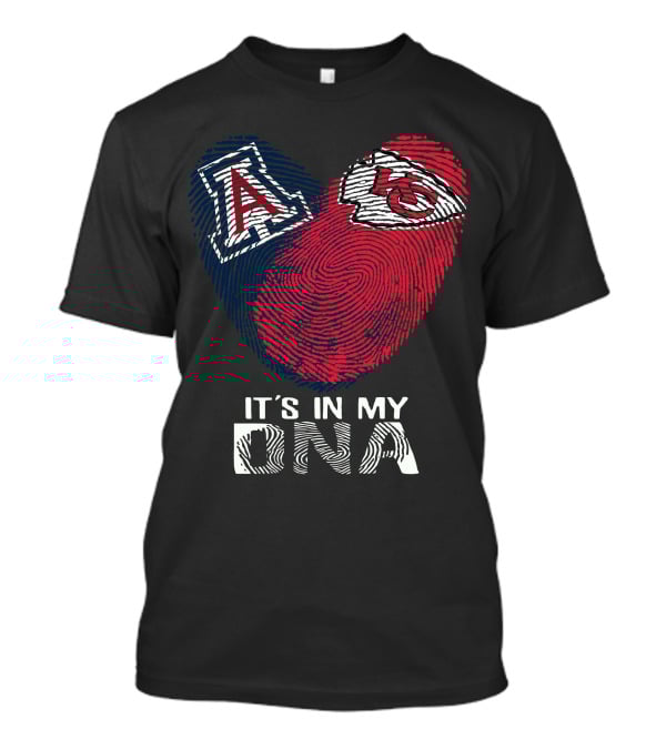 Arizona Wildcats Chiefs It's In My Dna Fingerprint T-Shirt