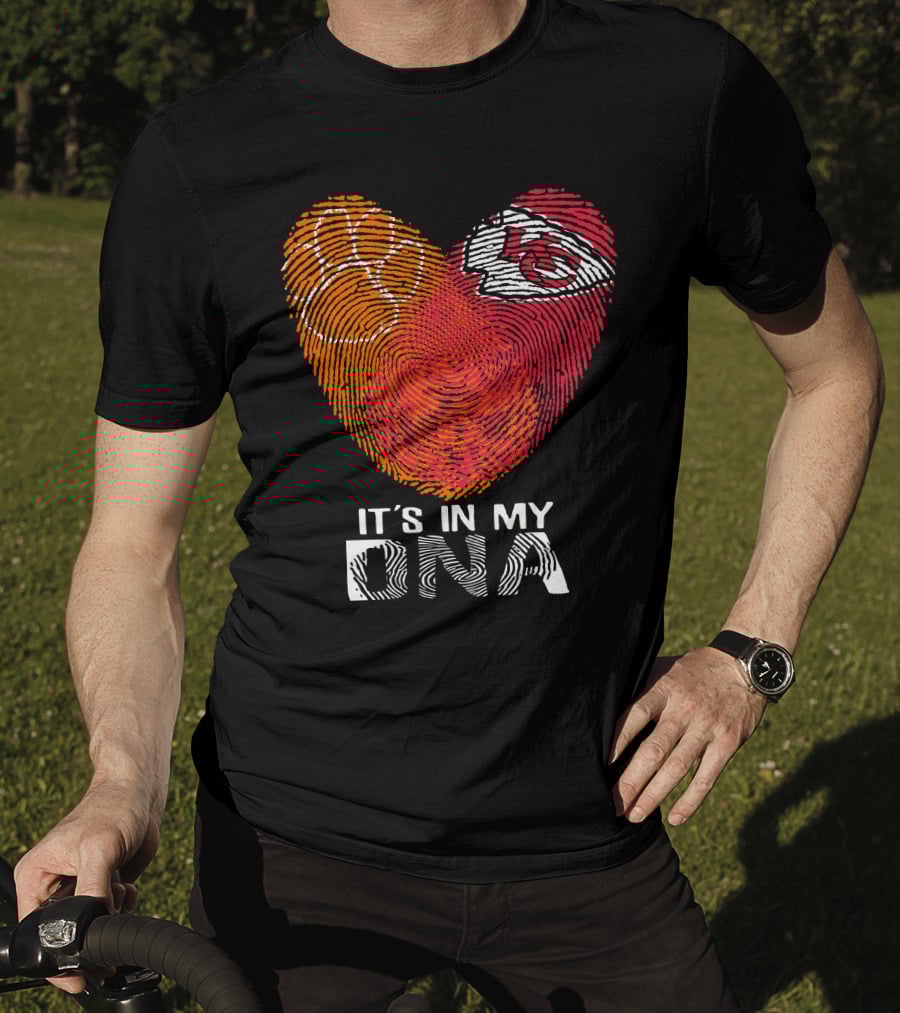 Clemson Tigers And Chiefs Dna Fingerprint Design With It's In My Dna T-Shirt