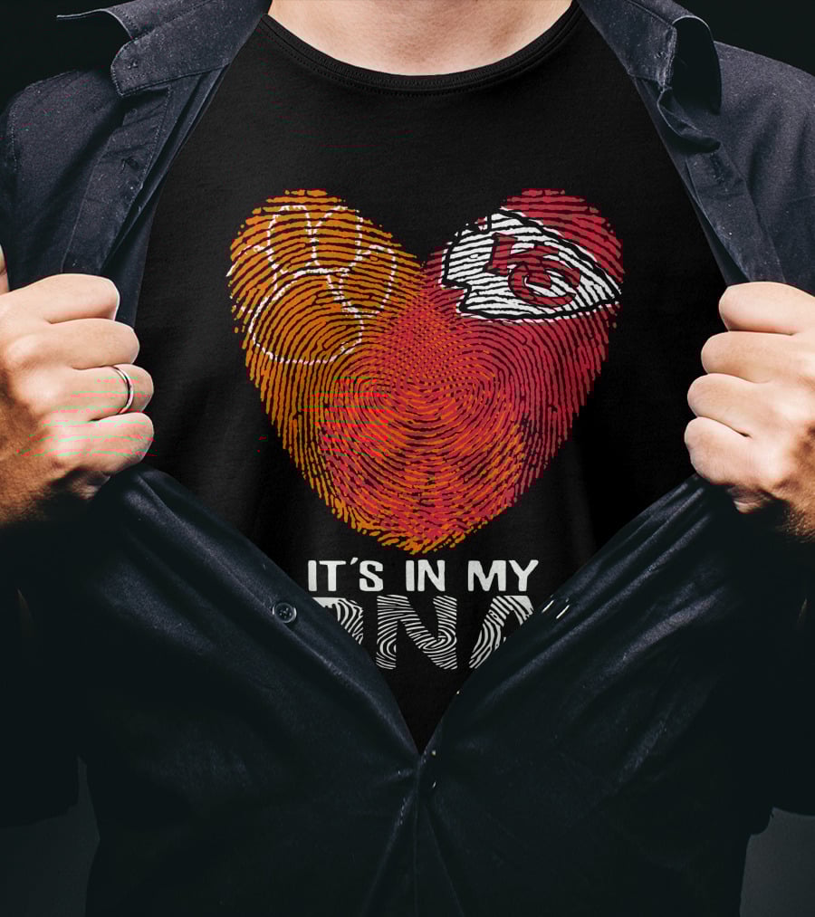 Clemson Tigers And Chiefs Dna Fingerprint Design With It's In My Dna T-Shirt