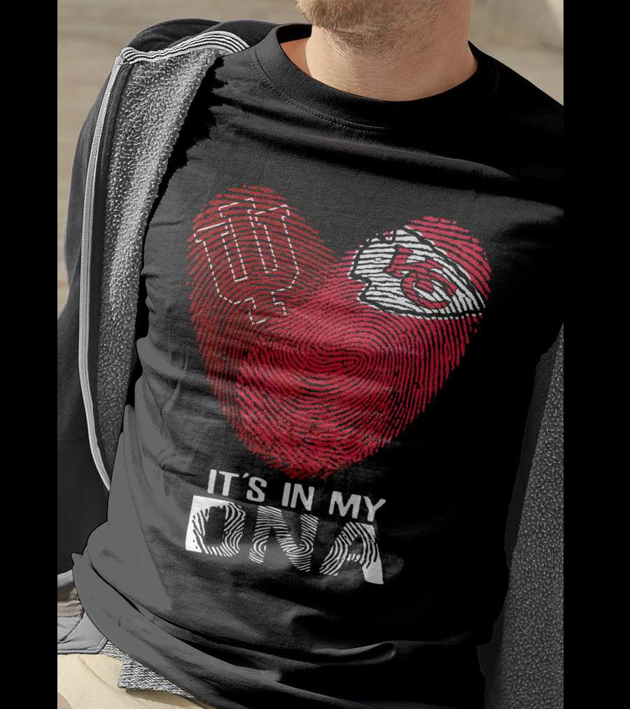 Indiana Hoosiers Kansas City Chiefs Heart It's In My Dna T-Shirt