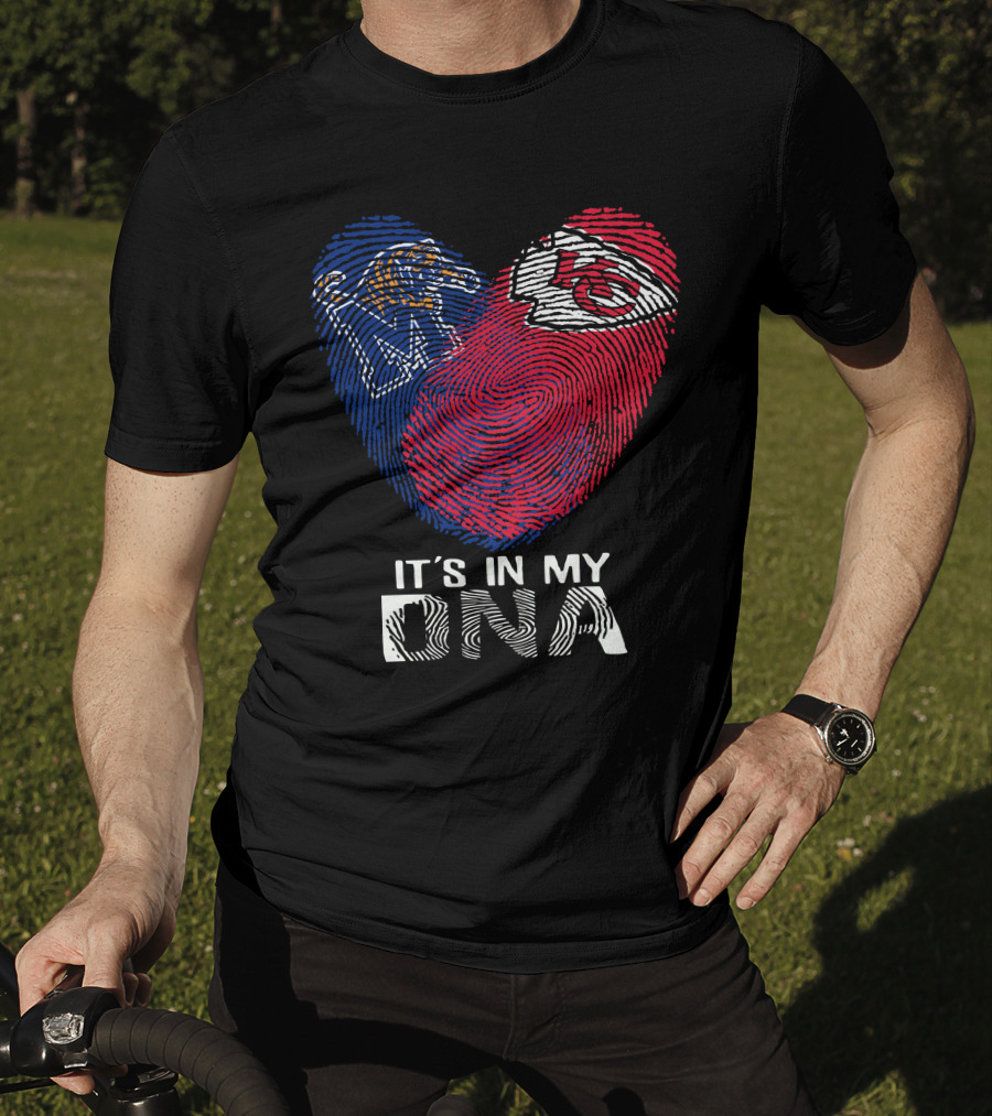 Memphis Tigers Chiefs Heart Fingerprint It's In My Dna T-Shirt