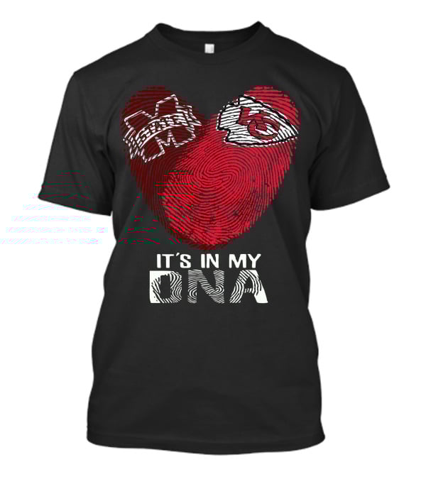 Mississippi State Bulldogs And Kansas City Chiefs It's In My Dna T-Shirt