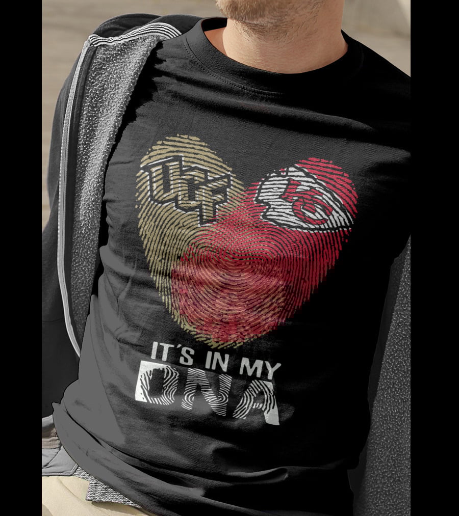 Ucf Knights Chiefs It's In My Dna Fingerprint Heart T-Shirt