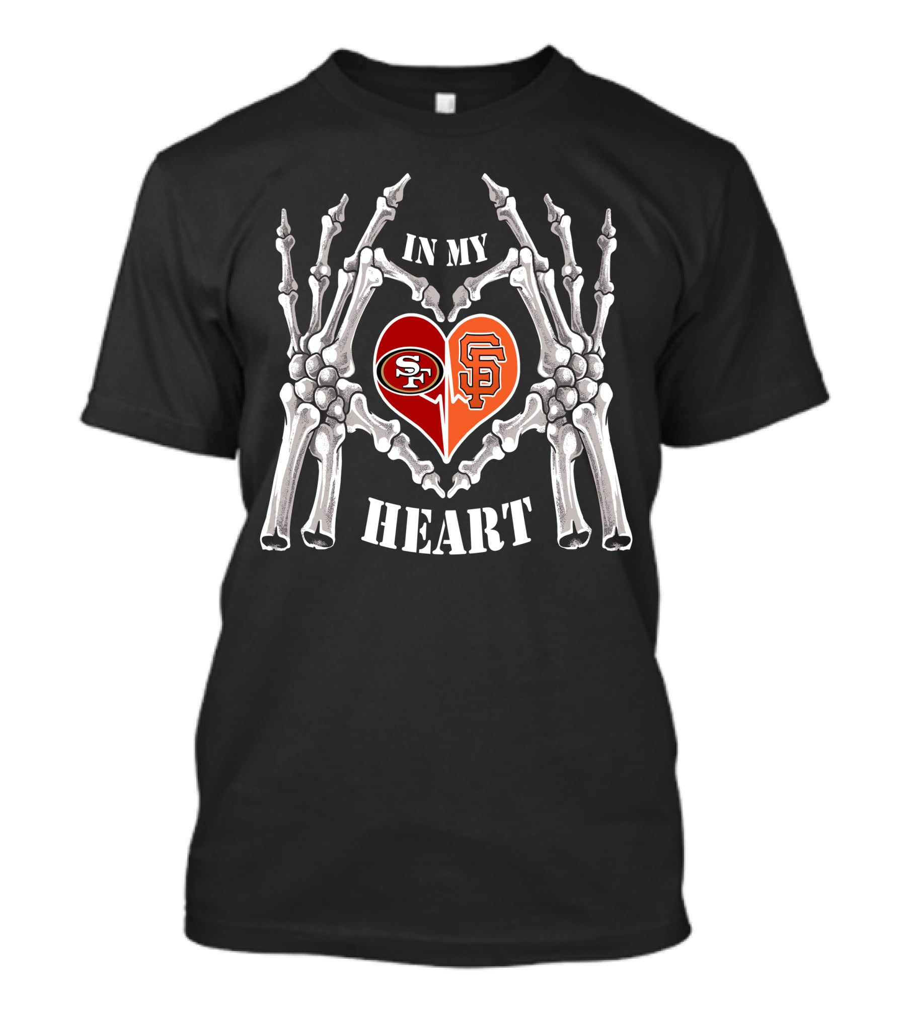 San Francisco 49ers And Giants Love In My Heart T-Shirt