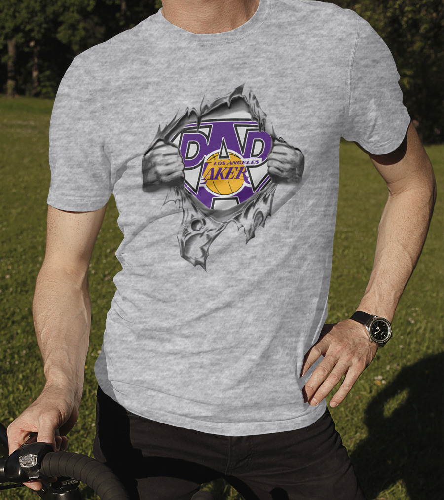 Los Angeles Lakers Dad Superhero Rip T-Shirt