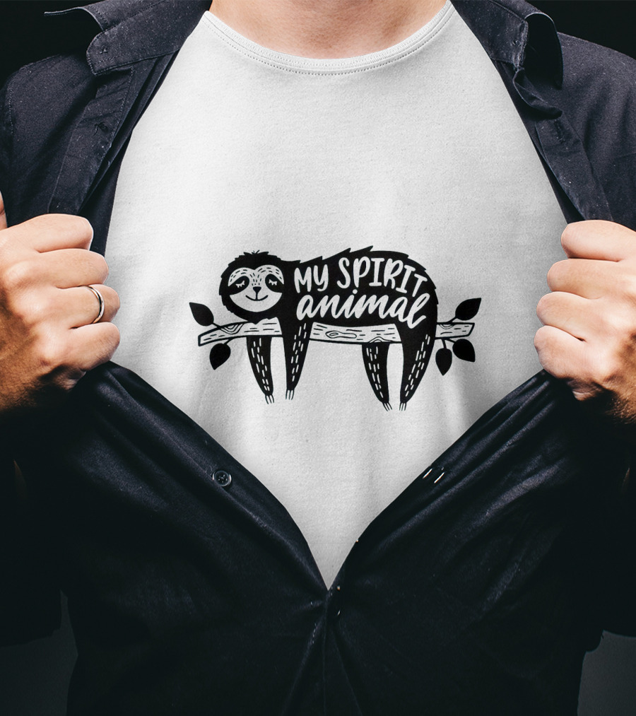 My Spirit Animal Sloth On Branch T-Shirt