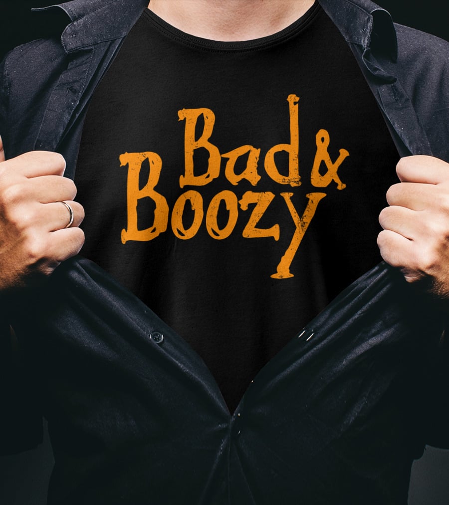 Bad And Boozy Drinking Lover Halloween T-Shirt