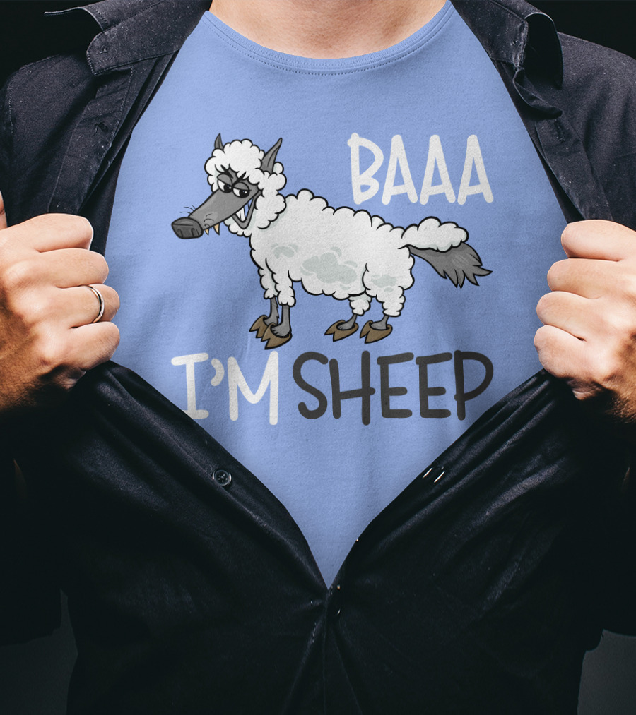 Baaa I'm A Sheep Funny Cartoon T-Shirt